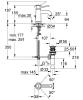 Смеситель для умывальника GROHE BAU CLASSIC  низкий излив с д/к хром